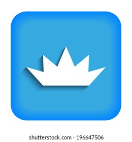 Blue icon with the royal crown