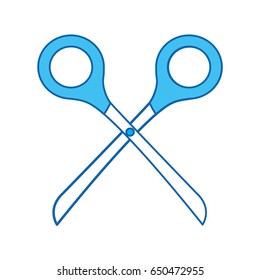 blue icon Scissors cartoon