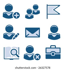 Blue icon set 1