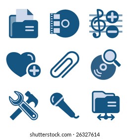 Blue icon set 11