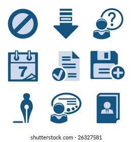 Blue icon set 2