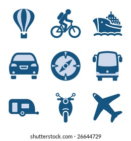 Blue icon set 20