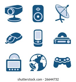 Blue icon set 21
