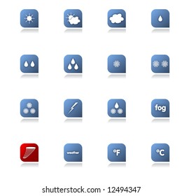 Blue icon set #3 Weather