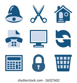 Blue icon set 7