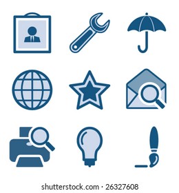 Blue icon set 9