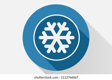 Blue icon of snowflakes.