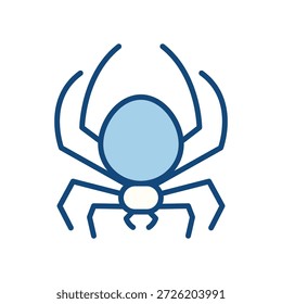 Ícone azul de uma aranha