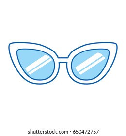 blue icon sunglasses cartoon