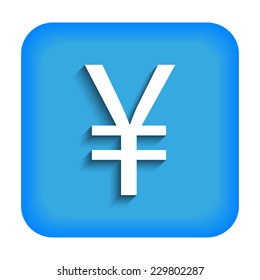 Blue icon with Yuan 