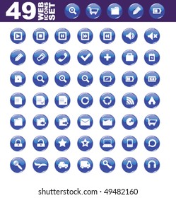 blue icons set