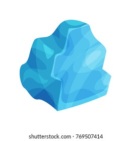 Blue icy cliff, iceberg vector Illustration