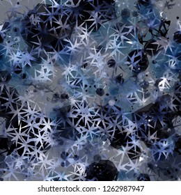 Blue icy seamless texture. Abstract vector background for web page, banners backdrop, fabric, home decor, wrapping