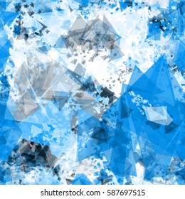 Blue icy seamless texture. Crystal background.