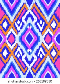 Blue ikat design ~ seamless background