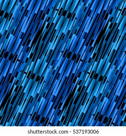Blue Ikat Ogee Seamless Background Pattern. Abstract background for textile design, wallpaper, surface textures.