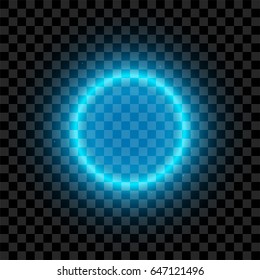 Blue illuminated vector Circle
