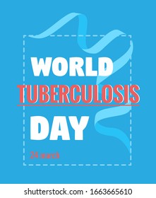 Blue illustration for World Tyberculosis day 24 march