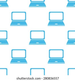 Blue image of laptop, repeated on white background