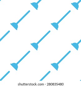 Blue image of plunger, repeated on white background