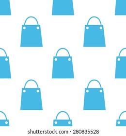 Blue image of shopping bag, repeated on white background