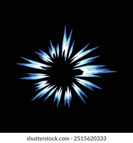 blue impact cartoon action effect