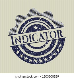 Blue Indicator rubber grunge seal