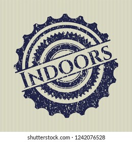 Blue Indoors rubber grunge texture stamp