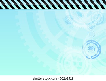 Blue industrial background with teeth