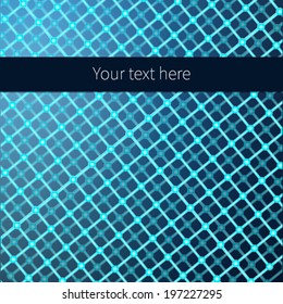 Blue industrial vector wire background with place for your text.