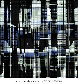 Blue industry seamless texture. Abstract vector background for web page, banners backdrop, fabric, home decor, wrapping