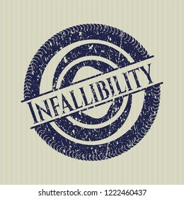 Blue Infallibility distress grunge stamp
