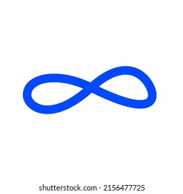 Blue infinite icon vector icon. Vector infinity. 