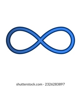 Icono de marca infinita azul. Eternidad. Vector.