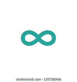 blue infinity icon isolated on white background. eternity symbol.  Endless sign. Vector flat illustration. Loop eternity