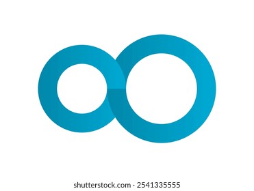 Design de vetor de ícone de sinal de infinito azul