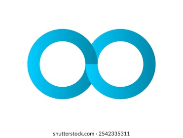 Blue infinity sign icon vector design