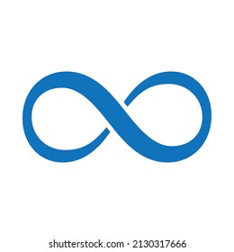 blue infinity symbol (∞) in mathematics