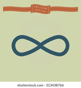 Blue Infinity symbol. vector illustration