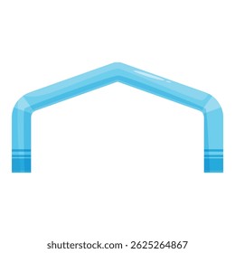 Blue inflatable archway gate for outdoor event celebrating