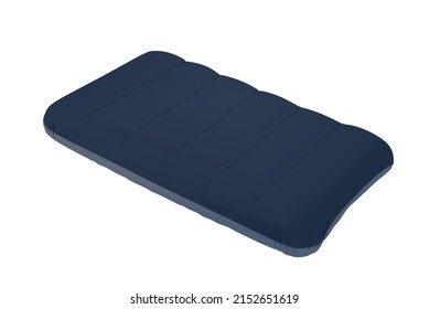 Blue inflatable pillow. vector illustration