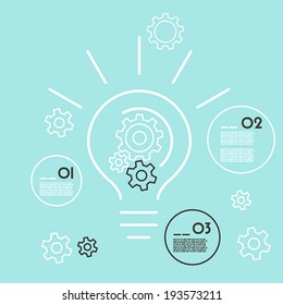 blue infographic bulb templete. infographic concept.