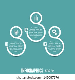 Blue infographic with circles.