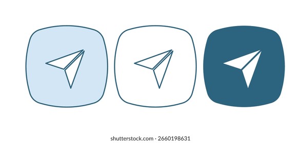 Infografía azul del icono de navegación del mapa de la ciudad aislado sobre fondo blanco. Diseño de concepto de interfaz. Concepto de geolocalización.  Vector