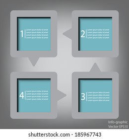 Blue Infographic Template Banner .EPS 10