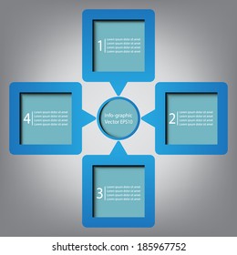 Blue Infographic Template Banner .EPS 10