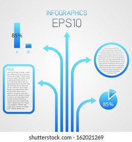 Blue infographics vector template in eps10