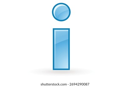 Icono de información azul aislado sobre fondo blanco, un símbolo de guía, asistencia y claridad, proporcionando detalles esenciales y Asistencia para los usuarios