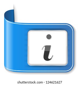 Blue information icon, vector eps10 illustration