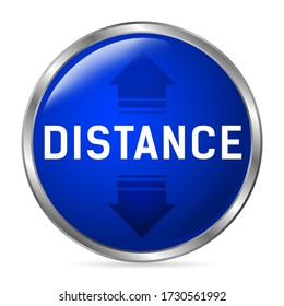 blue information sign, distance. safe distance between people. sticker for the store. Social distance to protect against the spread of the outbreak of the coronavirus COVID-19 